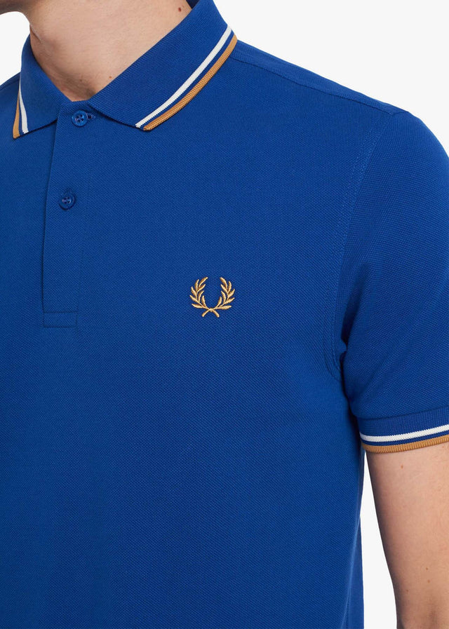 Fred Perry Polos Twin tipped fred perry shirt - mid blue