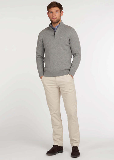 Barbour Truien Cotton half zip - grey marl