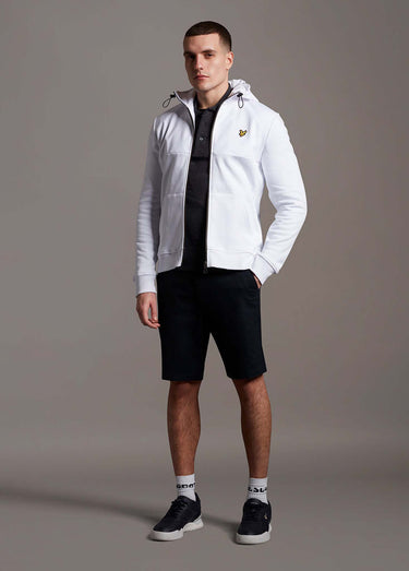 Lyle & Scott Vesten Softshell jersey zip hoodie - white