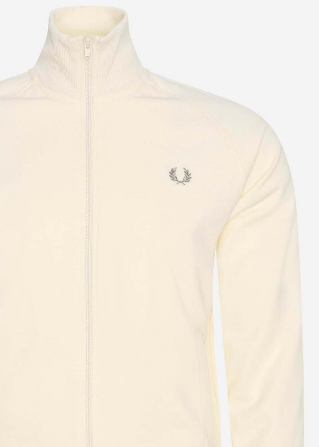 Fred Perry Cardigans Tonal taped track jacket - ecru