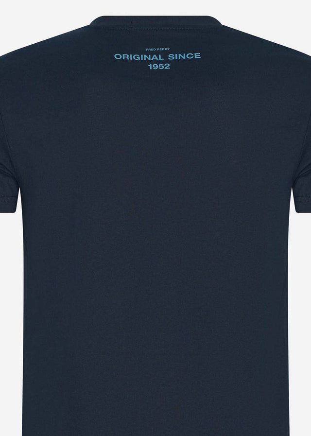 Fred Perry T-shirts Glitched graphic t-shirt - navy