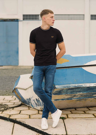 Fred Perry T-shirts Twin tipped t-shirt - black