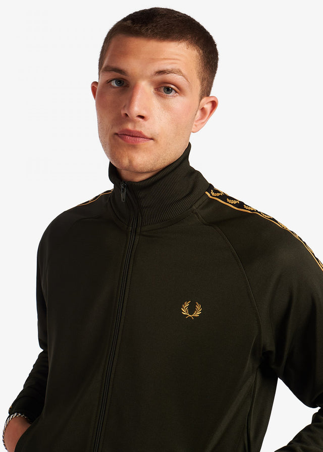 Fred Perry Cardigans Gold tape track jacket - hunting green
