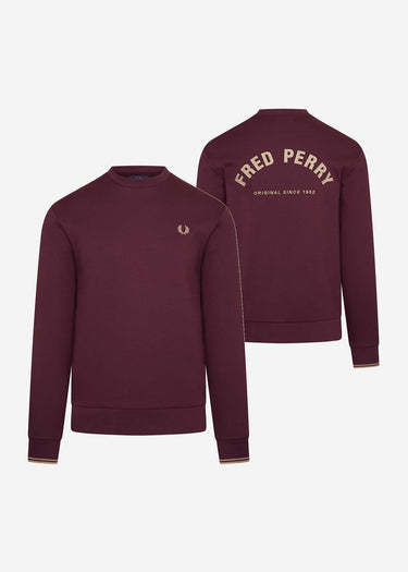 Fred Perry Truien Fred Perry embroidered sweat - mahogany
