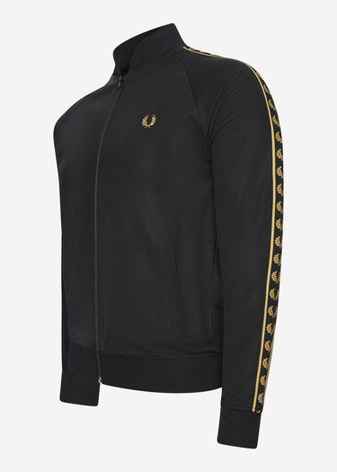 Fred Perry Vesten Gold tape bomber track jacket - black