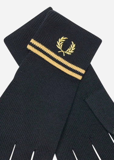 Fred Perry Handschoenen Twin tipped merino wool gloves - black champagne