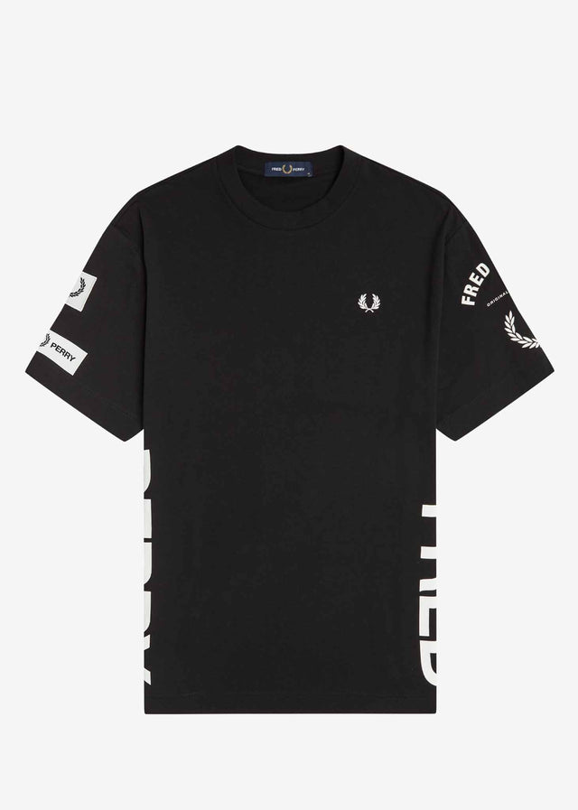 Fred Perry T-shirts Bold branding t-shirt - black