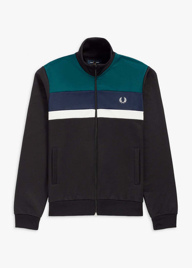 Fred Perry Vesten Colourblock track jacket - black