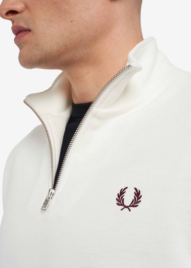 Fred Perry Sweaters Half zip sweatshirt - snow white