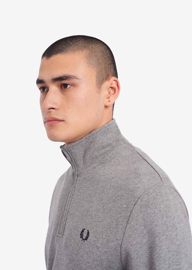 Fred Perry Sweaters Half zip sweatshirt - steel marl