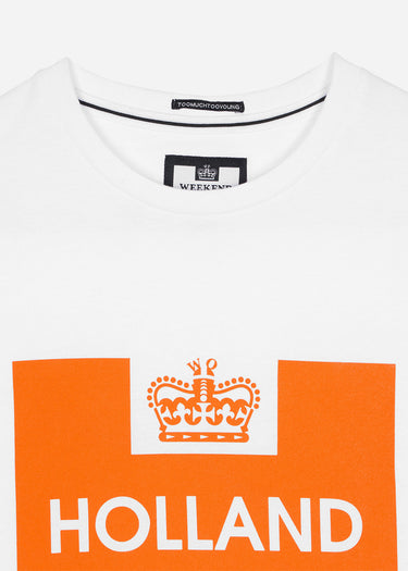Weekend Offender T-shirts Holland - white orange