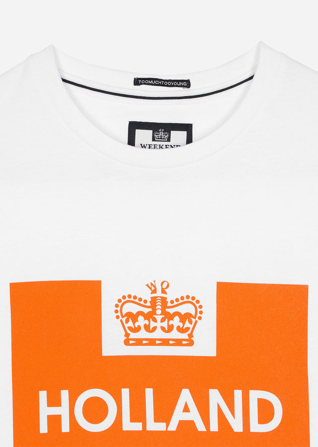 Weekend Offender T-shirts Holland - white orange