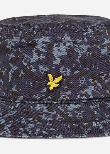 Lyle & Scott Bucket Hats Cotton twill bucket hat - navy earth print