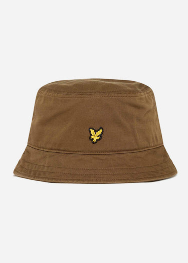 Lyle & Scott Bucket Hats Cotton twill bucket hat - olive