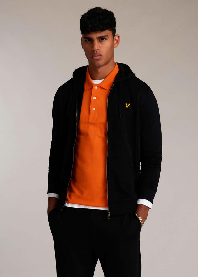 Lyle & Scott Cardigans Zip through hoodie - jet black