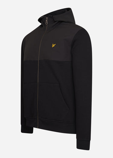 Lyle & Scott Vesten Softshell jersey zip hoodie - jet black