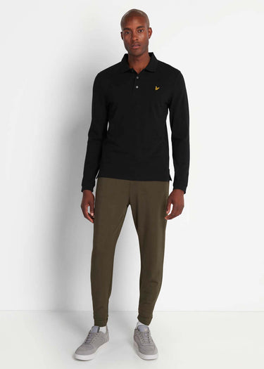 Lyle & Scott Longsleeve Polo's LS polo shirt - jet black