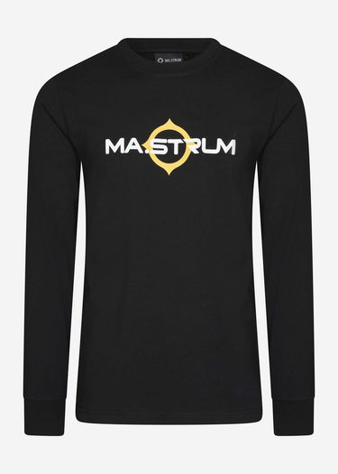 MA.Strum Longsleeve Tees LS logo print tee - jet black
