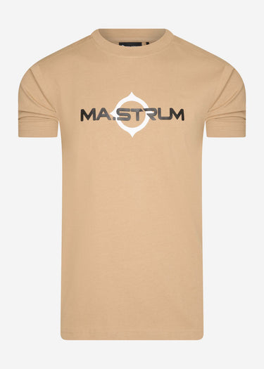 MA.Strum T-shirts SS logo print tee - sand