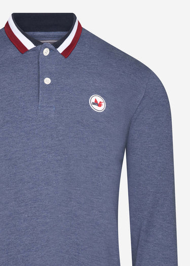 Peaceful Hooligan Longsleeve Polo's Ledge polo - indigo