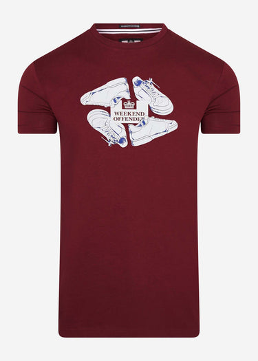 Weekend Offender T-shirts Anacleti tee - claret