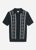 Ben Sherman Polo's  Argyle jacquard polo - black 