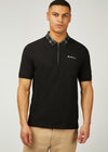 Ben Sherman Polo's  Tartan collar polo - black 