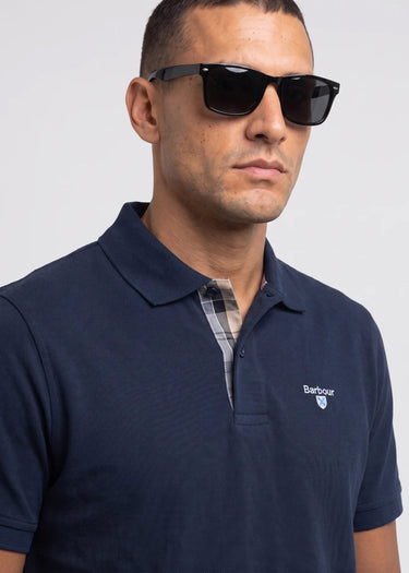 Barbour Polo's Barbour tartan pique tailored polo shirt - new navy