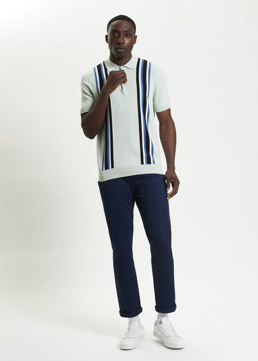 Ben Sherman Polo's Verticle stripe polo - light green