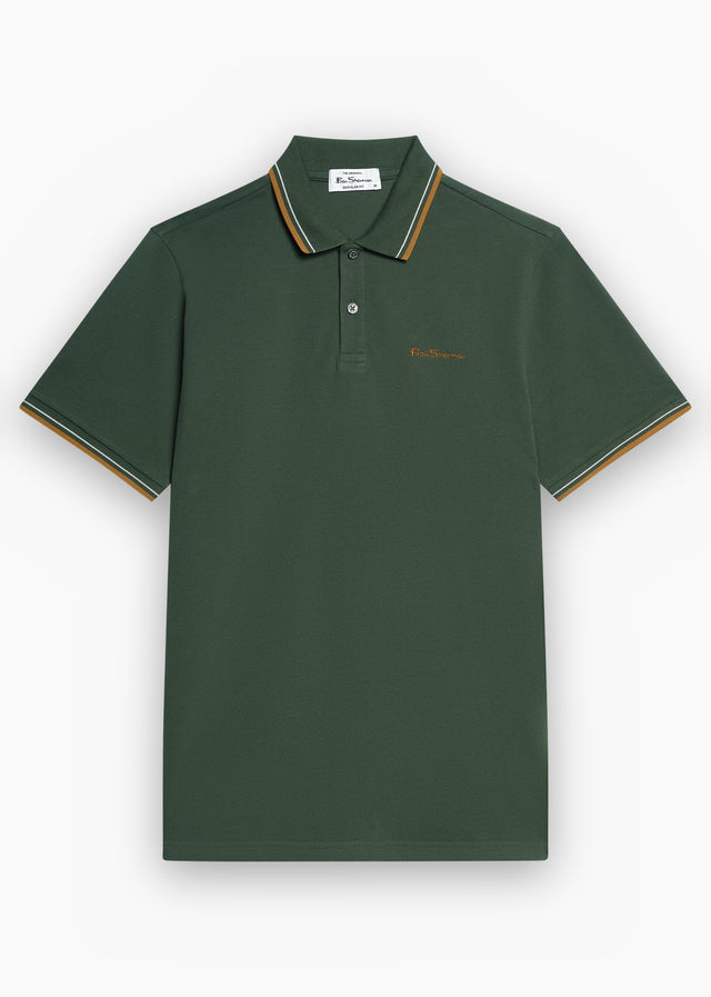 Ben Sherman Polos Signature pique polo - bottle green