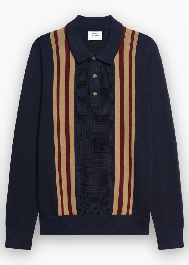 Ben Sherman Long Sleeve Polos Ls mod polo - dark navy