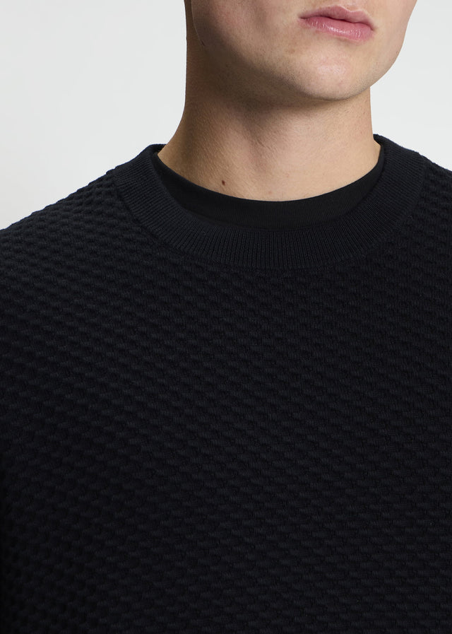 Ben Sherman Sweaters Texture front crew - black