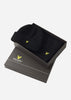 Lyle & Scott Sjaals  Lambswool ribbed beanie scarf set - jet black 