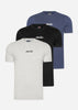 Ellesse T-shirts 3 Pack ollio tee - grey marl - black - navy