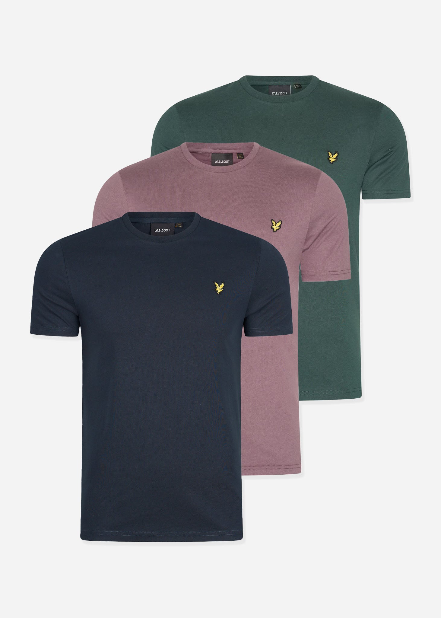 Lyle & Scott T-shirts  3 pack t-shirt - Highland Mauve - Argyle Teal - Dark Navy 