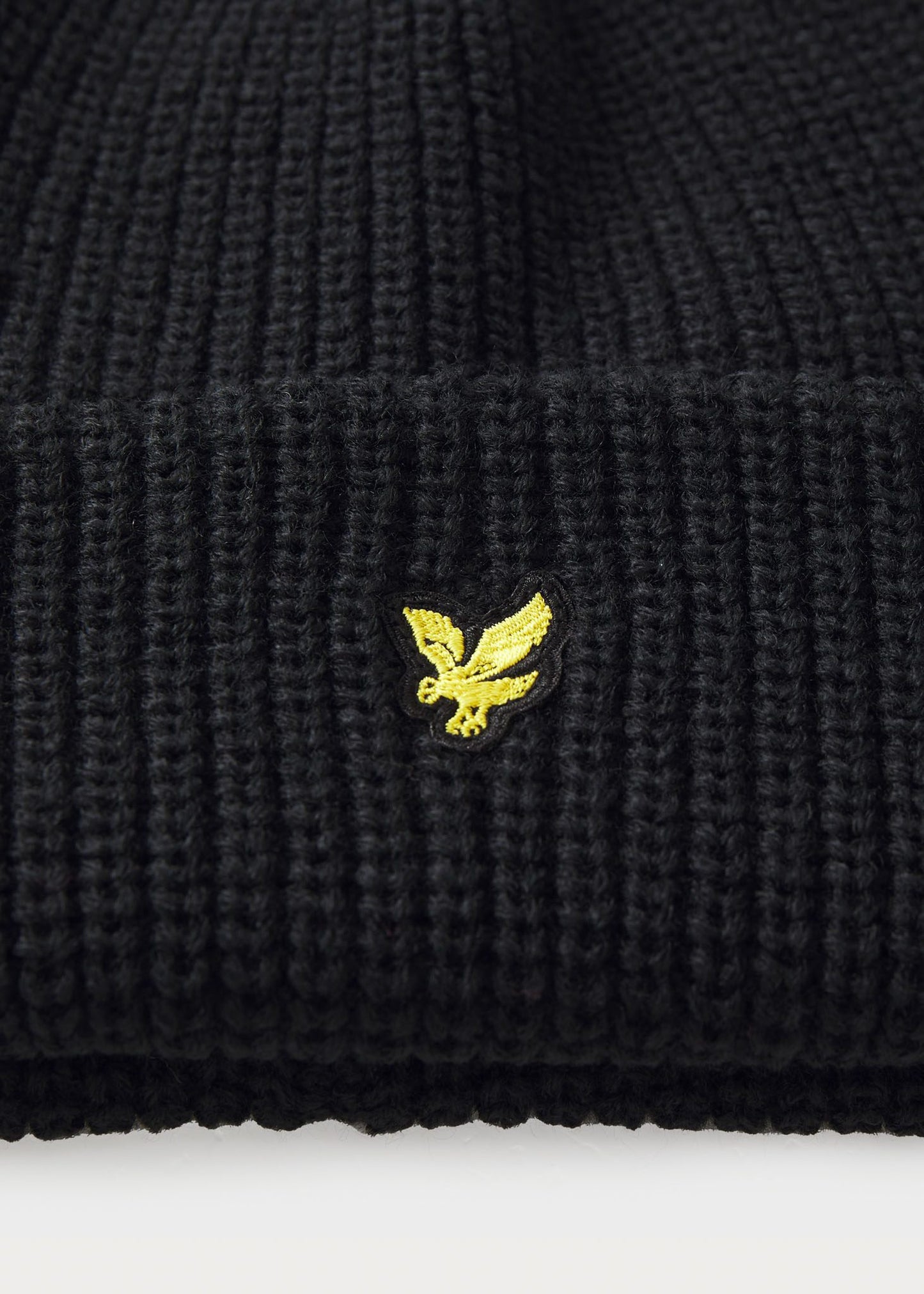 Lyle & Scott Sjaals  Lambswool ribbed beanie scarf set - jet black 