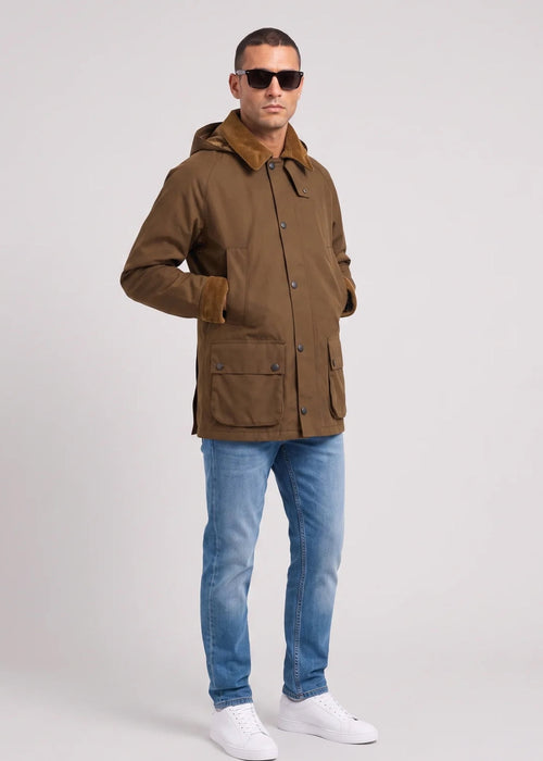 Barbour winter ashby waterproof jacket - dark sand