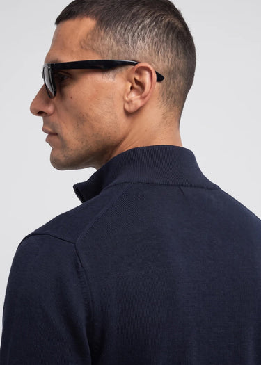 Barbour Truien Cotton half zip knitted jumper - navy
