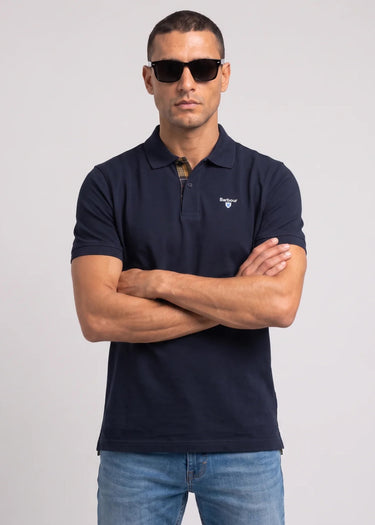 Barbour Polo's Barbour tartan pique tailored polo shirt - new navy