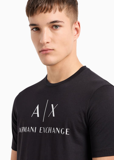Armani Exchange T-shirts Slim fit jersey t-shirt with logo - black