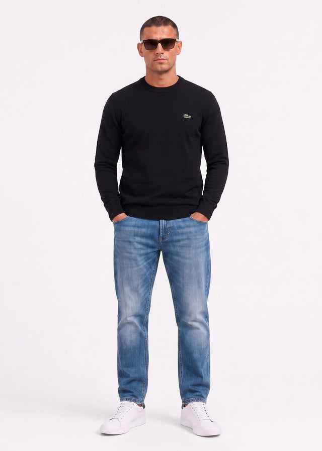 Lacoste Sweaters Regular fit crew neck sweater - black