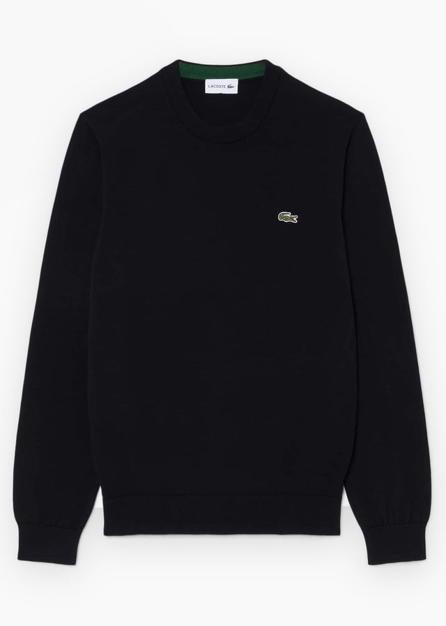 Lacoste Sweaters Regular fit crew neck sweater - black