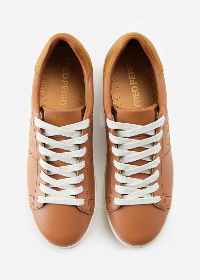 Fred Perry Shoes  Spencer leather - dark tan dark caramel 
