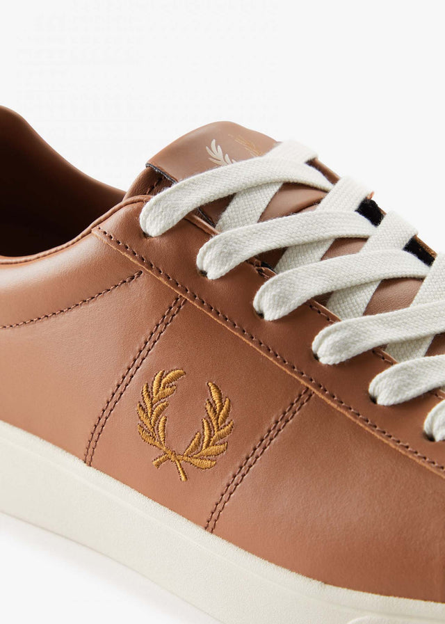 Fred Perry Shoes  Spencer leather - dark tan dark caramel 