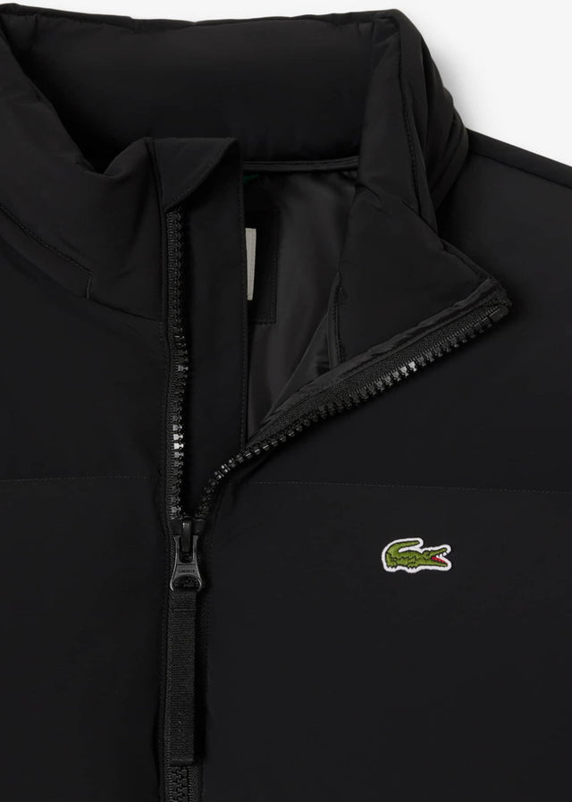 Lacoste Jackets Water-repellent packable hood down jacket - black
