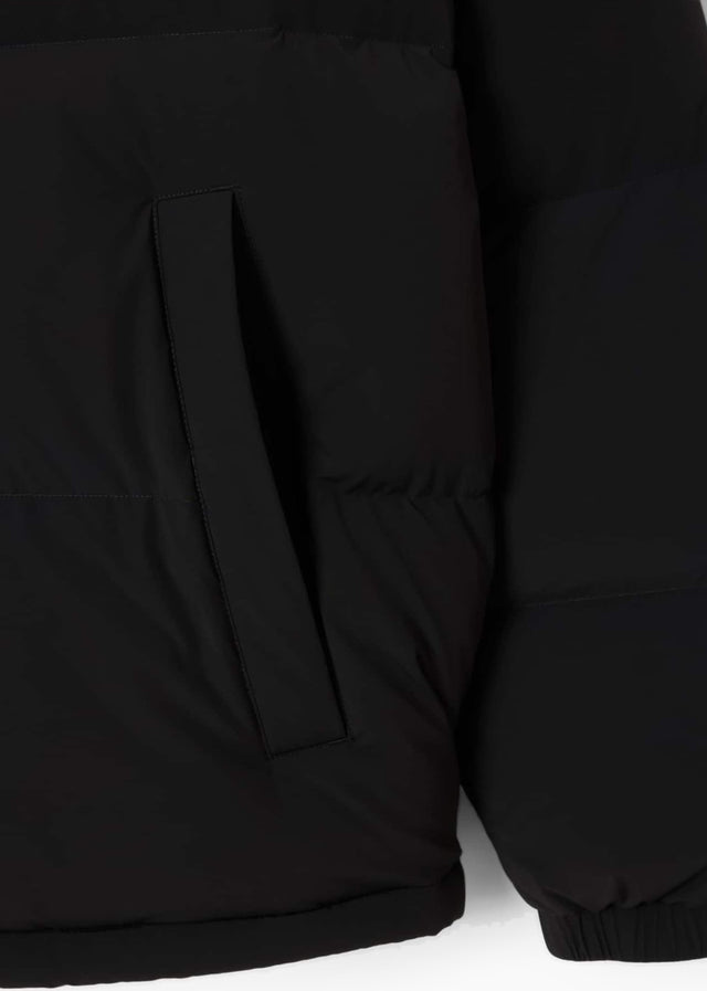 Lacoste Jackets Water-repellent packable hood down jacket - black