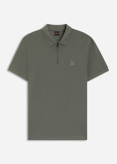 Hugo Boss Polo's Passerzip - open grey 076