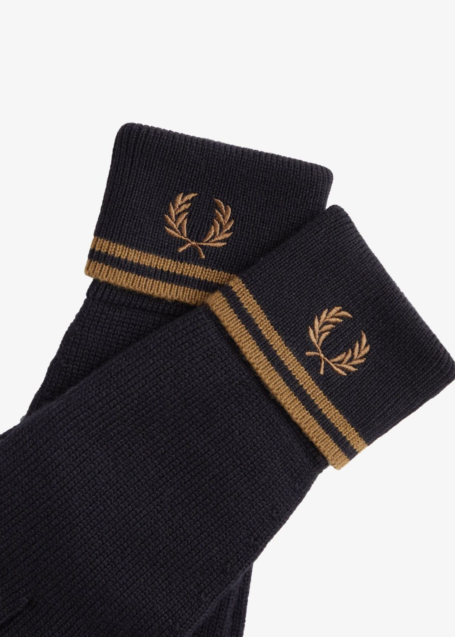 Fred Perry Handschoenen  Twin tipped merino wool gloves - black shaded stone shaded stone 