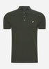 Lyle & Scott Polo's  Grid texture polo shirt - mountain moss 