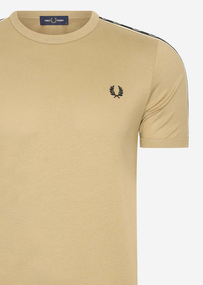 Fred Perry T-shirts  Contrast tape ringer t-shirt - warmstone oatml 